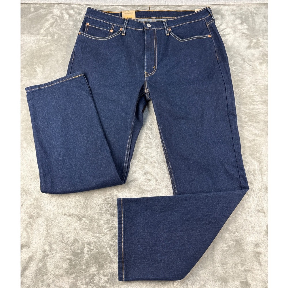 Levi's Jeans Mens 36x30 514 Straight Fit Dark Indigo Stretch EUC